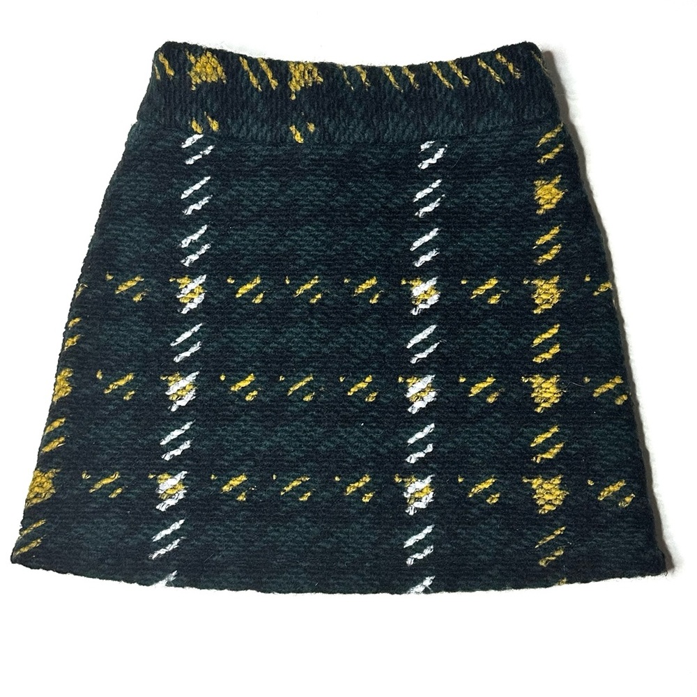 TopShop Plaid Wool Mini Skirt